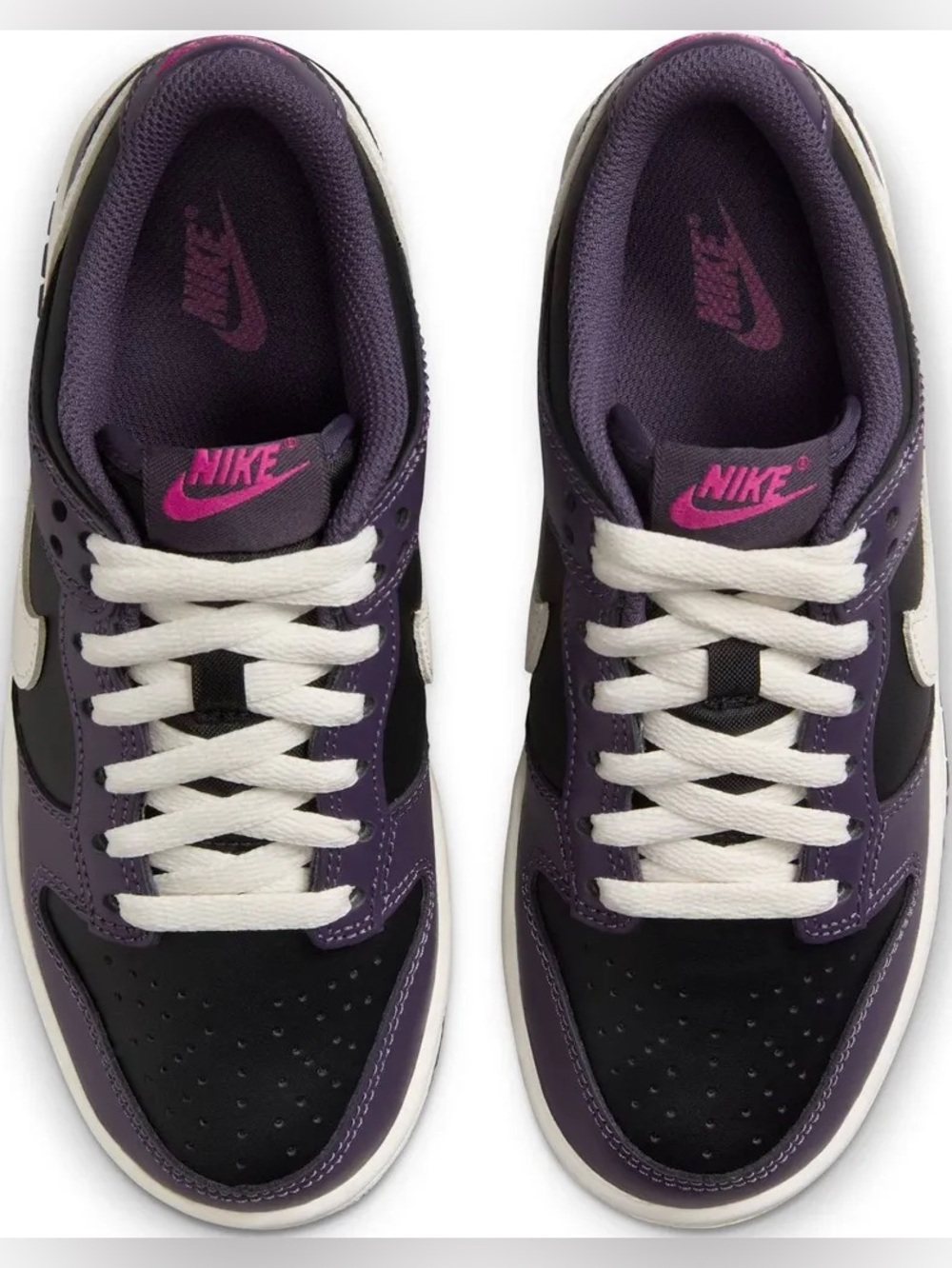 Nike Grade School Dunk Low Black/Pale Ivory-Dark Raisin-Sail
